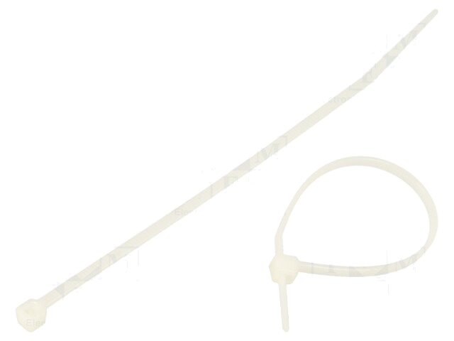 Kabelbinder; L: 120mm; W: 2,5mm; polyamide; 80N; natuurlijk; 100st. Kabelbinder; L: 120mm; W: 2,5mm; polyamide; 80N; natuurlijk; 100st.